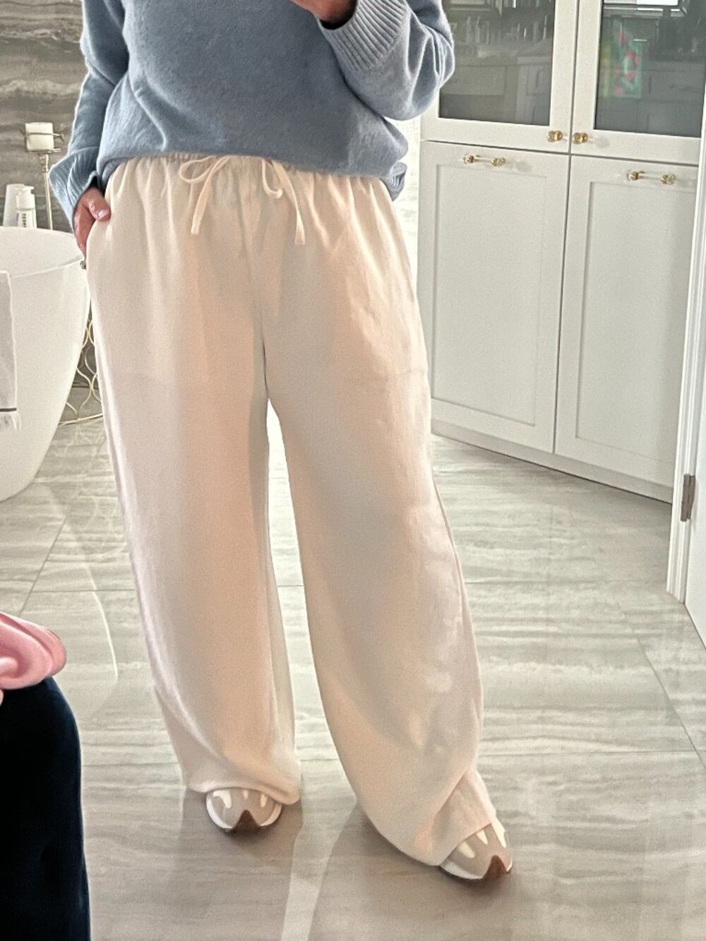 Aritzia Wilfred Lodge Pant XL Short Light Birch Crepette - Picture 2 of 11